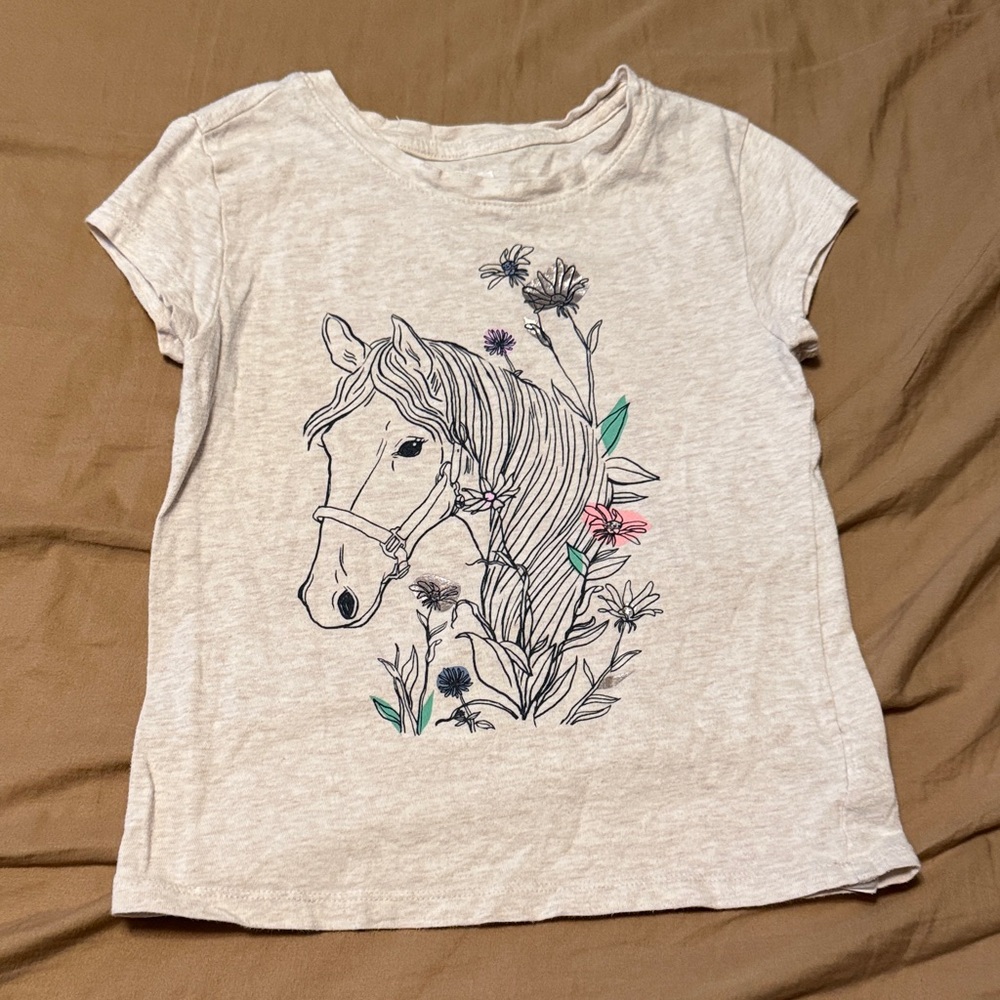 GAP Kids Horse Graphic T-Shirt - Size S